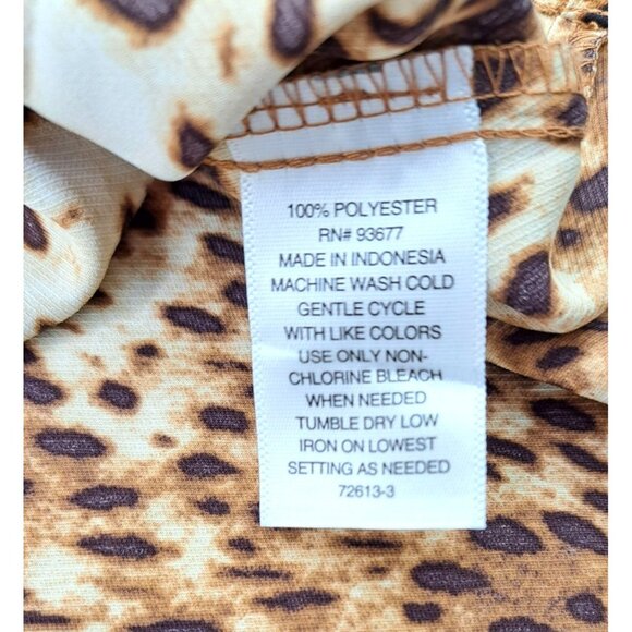 Worthington Women Cheetah Print Strappy Tank Top Size Small Brown Crisscross - Picture 3 of 6